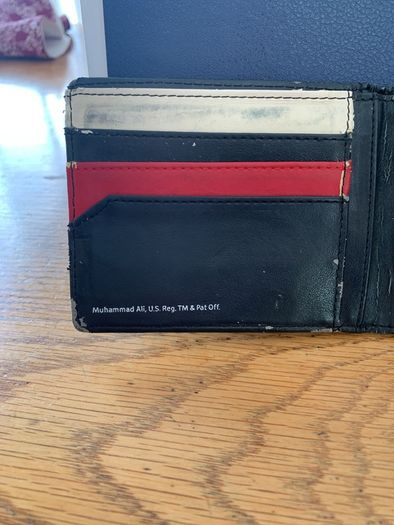 Wallet-Muhammad Ali on front & back