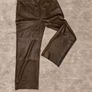 Zara ZW Leather Collection 100% Sheepskin Leather Trousers Brown Size L Image 8