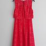 Oasis red lace dress with nude underlay Image 6