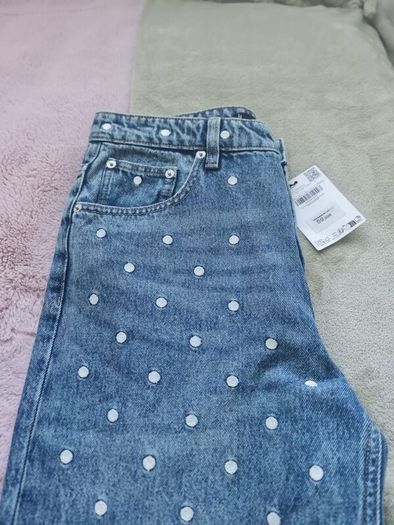 mango jeans polka dot