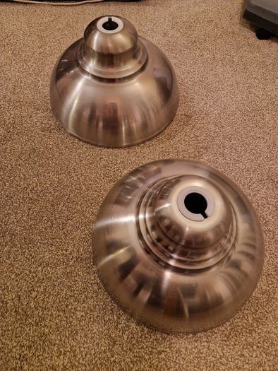 Retro Chrome Metal Ceiling Shades