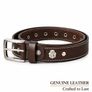 Brown Genuine Leather Stud Belt, Handmade Leather Belt, Vintage Rivet Bel Image 8
