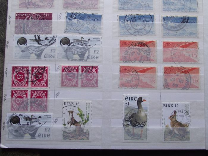 A huge collection of postal cancellations on Irish stamps