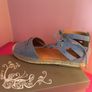 RIVER ISLAND Blue Suede Espadrilles Sandals 7 New Image 5