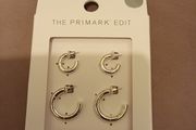 Silver plated earrings x 4