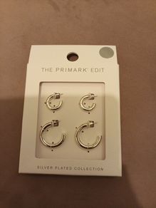 Silver plated earrings x 4