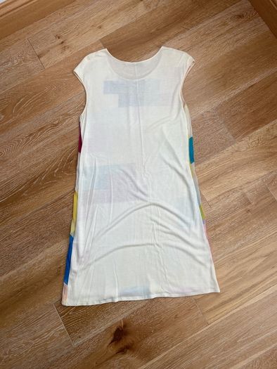 Oasis Colourful 100% Silk Panelled Dress Size Medium