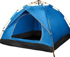 FREE P&P | Hydraulic Dome Tent Canopy for Camping Automatic Waterproof Tents 3-4 Person Canopy Easy to Set up and package BLUE