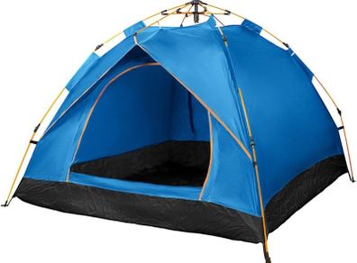 FREE P&P | Hydraulic Dome Tent Canopy for Camping Automatic Waterproof Tents 3-4 Person Canopy Easy to Set up and package BLUE