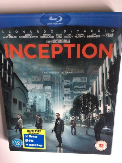 Inception (Christopher Nolan Film) [2010] Leonardo DiCaprio, Ken Watanabe, Joseph Gordon-Levitt, Marion Cotillard, Ellen Page, Tom Hardy, Cillian Murphy, Tom Berenger & Michael Caine [2xBlu-Ray Movie]