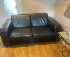 two seater leather sofa