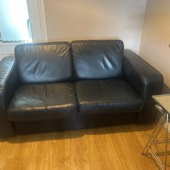 two seater leather sofa