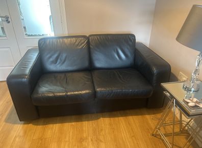 two seater leather sofa