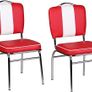 Set of 2 Dining Chairs American Diner 50s Retro Image 3