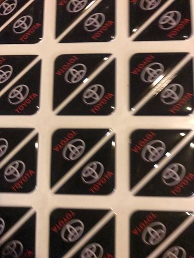 Gel Number Plate 3D Corner Badges set of 2