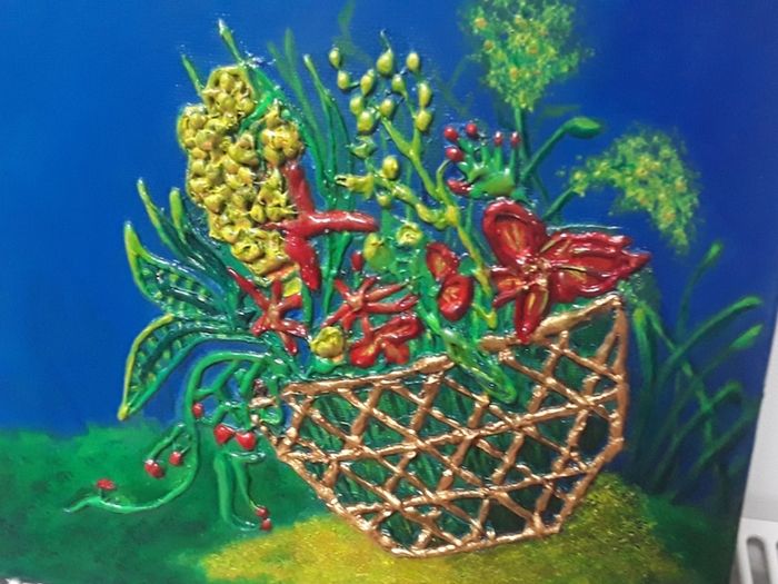 Flower basket 3d painting