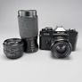 Fuji STX-2 SLR 35mm film camera plus 3 lenses Image 2