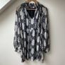 Mint Velvet Grey Abstract Print Flared Mini Dress Size M Image 5