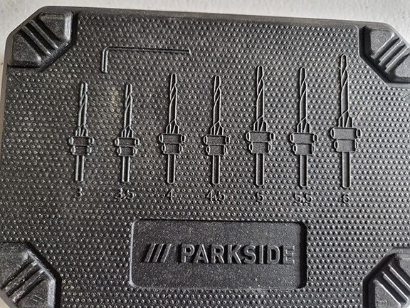 Parkside 7 piece countersink drill bit set