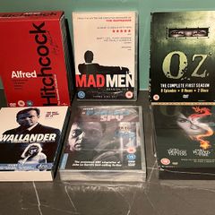 6 DVD Box Sets - Mad Men/Wallander/Hitchcock - Some New Sealed