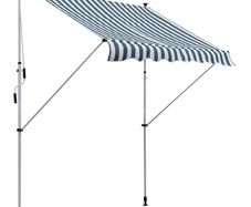 200 x 150cm Patio Adjustable Awning Floor- to-ceiling Retractable Shade,UV Protective