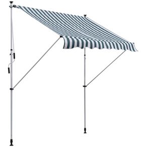 200 x 150cm Patio Adjustable Awning Floor- to-ceiling Retractable Shade,UV Protective