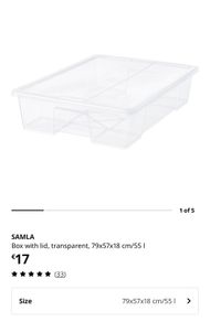 IKEA SAMLA Box with lid x5