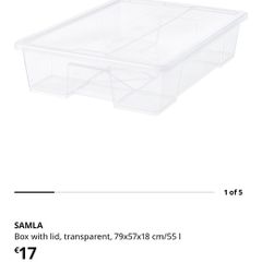 IKEA SAMLA Box with lid x5