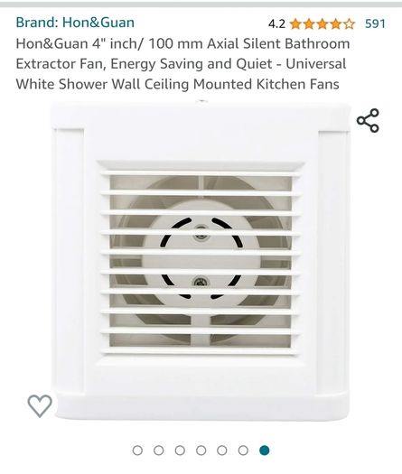 2 x Silent bathroom extractor  Fans