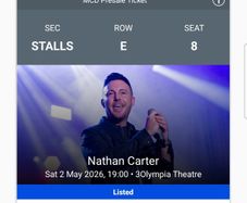 5 x Nathan Carter Tickets