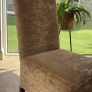 Solid Mahogany table and upholstered chairs Image 6