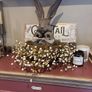 Hare in wooden etagere with metal sign  felt eggs etc Image 5