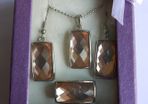 18K Gold Plated Jewellery Set - Necklace, Earrings and Ring
