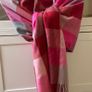 Gorgeous Pink/Red Checked Oversized Scarf Wrap Shawl Pashmina Image 5