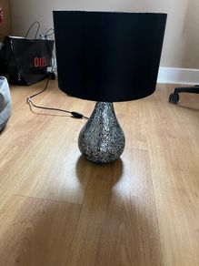 Silver and black Lamp