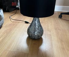 Silver and black Lamp