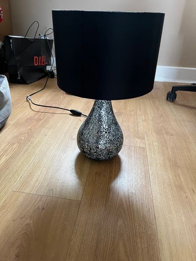 Silver and black Lamp