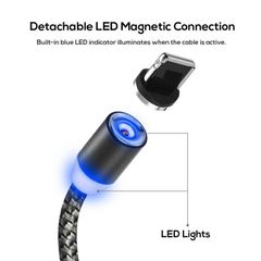 Round Micro USB Magnetic Charger Cable For Android Galaxy S7 S6 Edge ZTE HTC