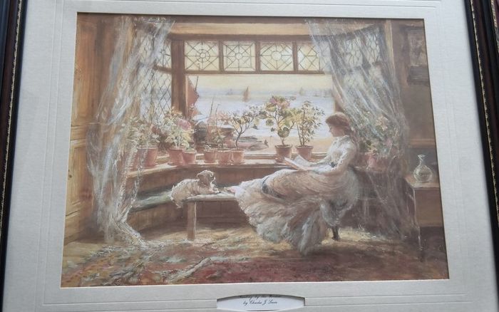 picture titled by the window      by charles j lewis