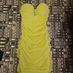 Oh polly lime green mini dresd