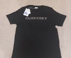 Burberry black t-shirt with embroidered logo