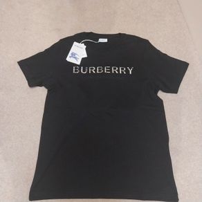 Burberry black t-shirt with embroidered logo
