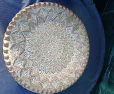 Rare 1970s Hand etched Brass Plate