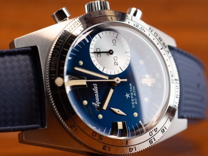 Aquastar Deepstar Blue Ray automatic dive watch