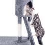 145cm Cat Scratch Posts Multi-Level Stable Cat Climbing Tower Cat Activity Trees with Ladder, Indoor Pet Activity Furniture Play House for Kitty Kitten Image 2