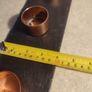 Set Of 3 Copper Tealight Holders attached to Slate Tray - Tealight Candle Holders - Home Decor and Gifts - Includes 3 Tealights Image 5