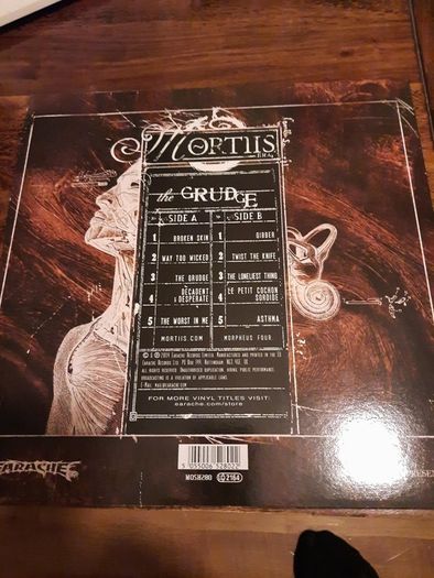 MORTIIS: The Grudge - LP -Original UK release (RARE - 98 red vinyl pressing - 3 promo flyers included)