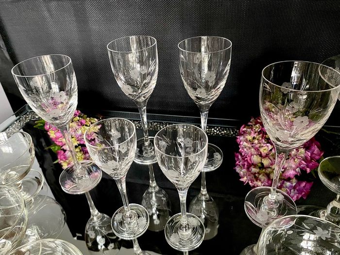 Vintage Etched Crystal  Beautiful Bundle in Mint Condition