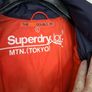 Superdry Women's Navy Padded Hooded Jacket Size L Image 9