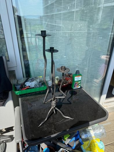 Metal candle holder, 60cm